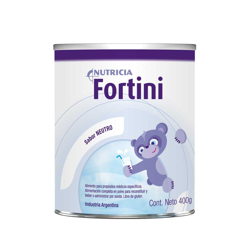 Fortini Neutral Nutrition Supplement Powder (400Gr/13.52Oz): Halal & Kosher Certified, Gluten-Free, No Artificial Colors/Flavors/Preservatives